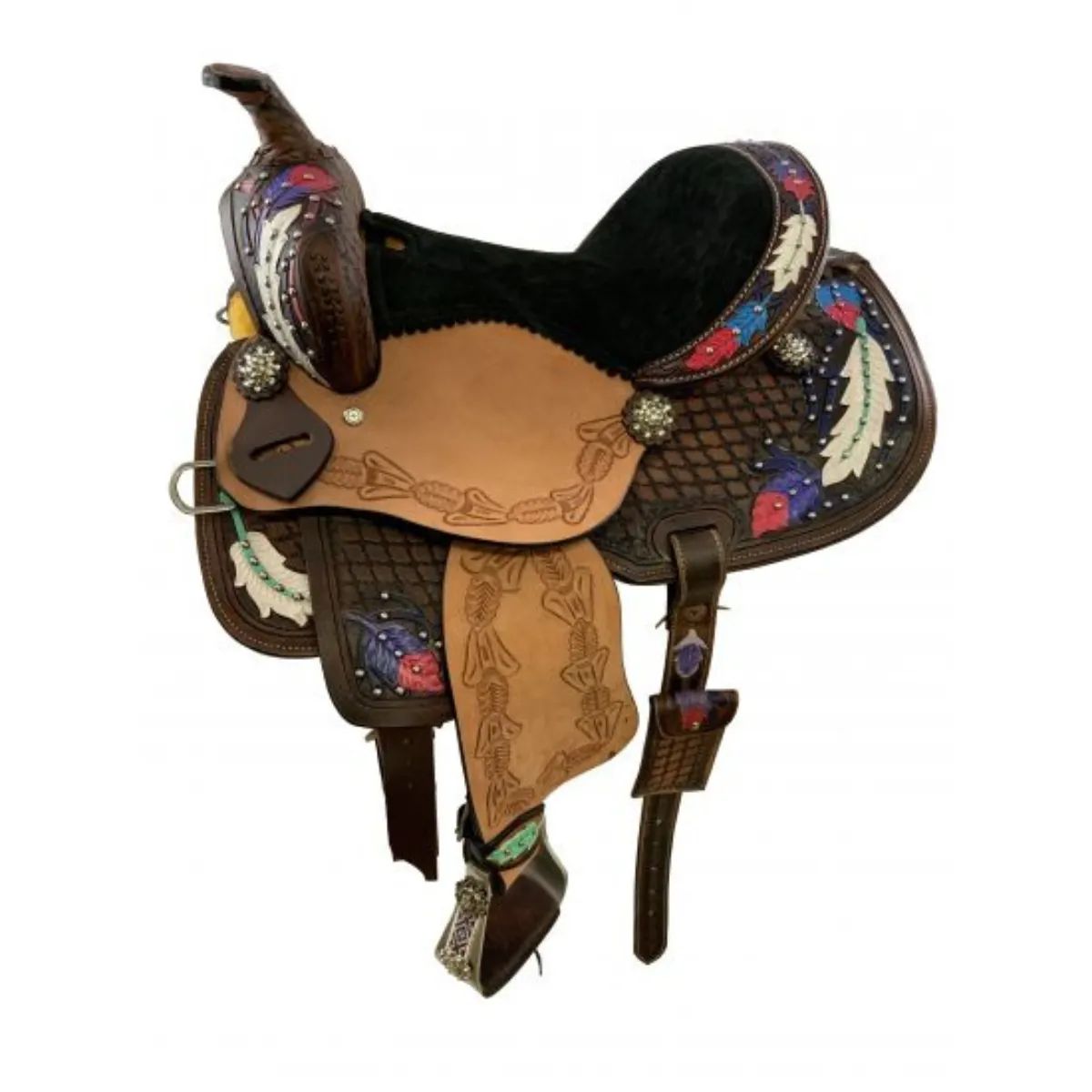 13" DOUBLE T YOUTH BARREL SADDLE