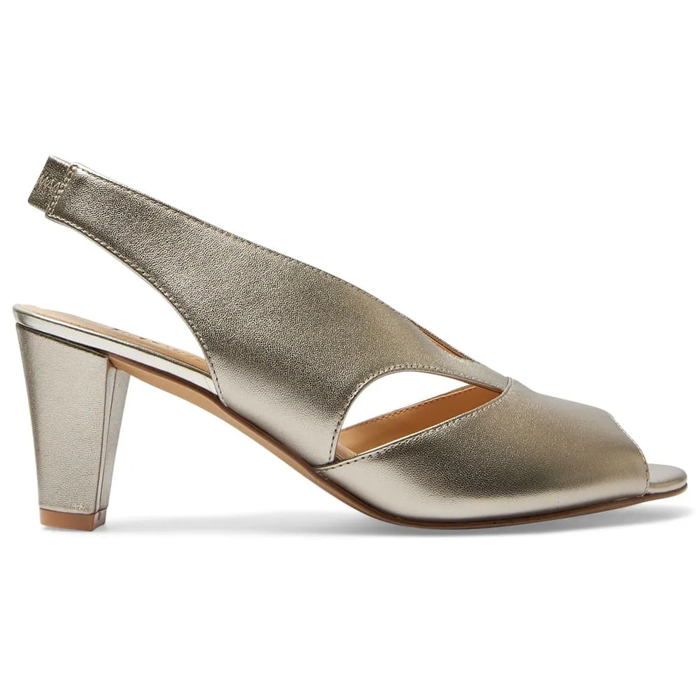 Alice Heel in Pewter Leather