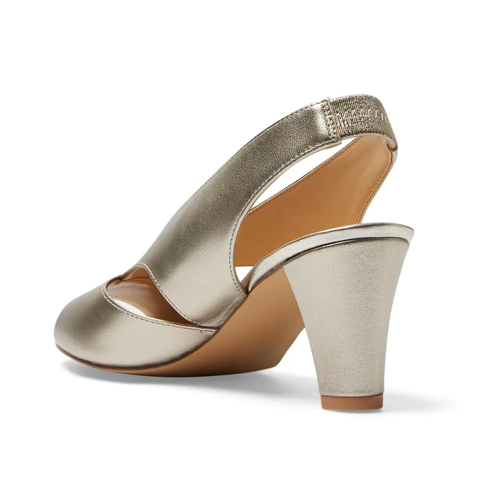 Alice Heel in Pewter Leather