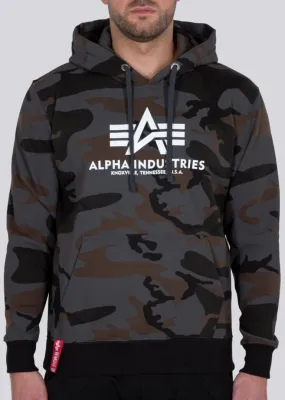 Alpha Industries Basic Camo Hoodie, Black Camo