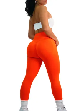 Athletic Seamless Leggings (Blaze Orange)