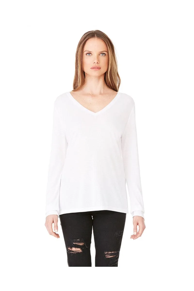 Bella   Canvas 8855: Ladies' Flowy Long Sleeve V-Neck