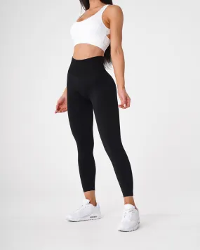 Black Solid Seamless Leggings