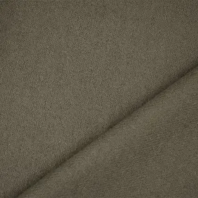 Brown Wool Polyester Blend Solid Twill Woven Jacketing Fabric