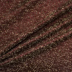 Dark Bordeaux Metallic Bouclé