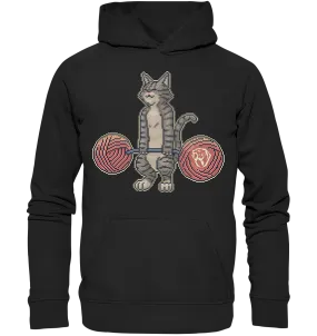 Deadlifting Tabby Cat [16-bit Pixel edition] Hoodie (EU)