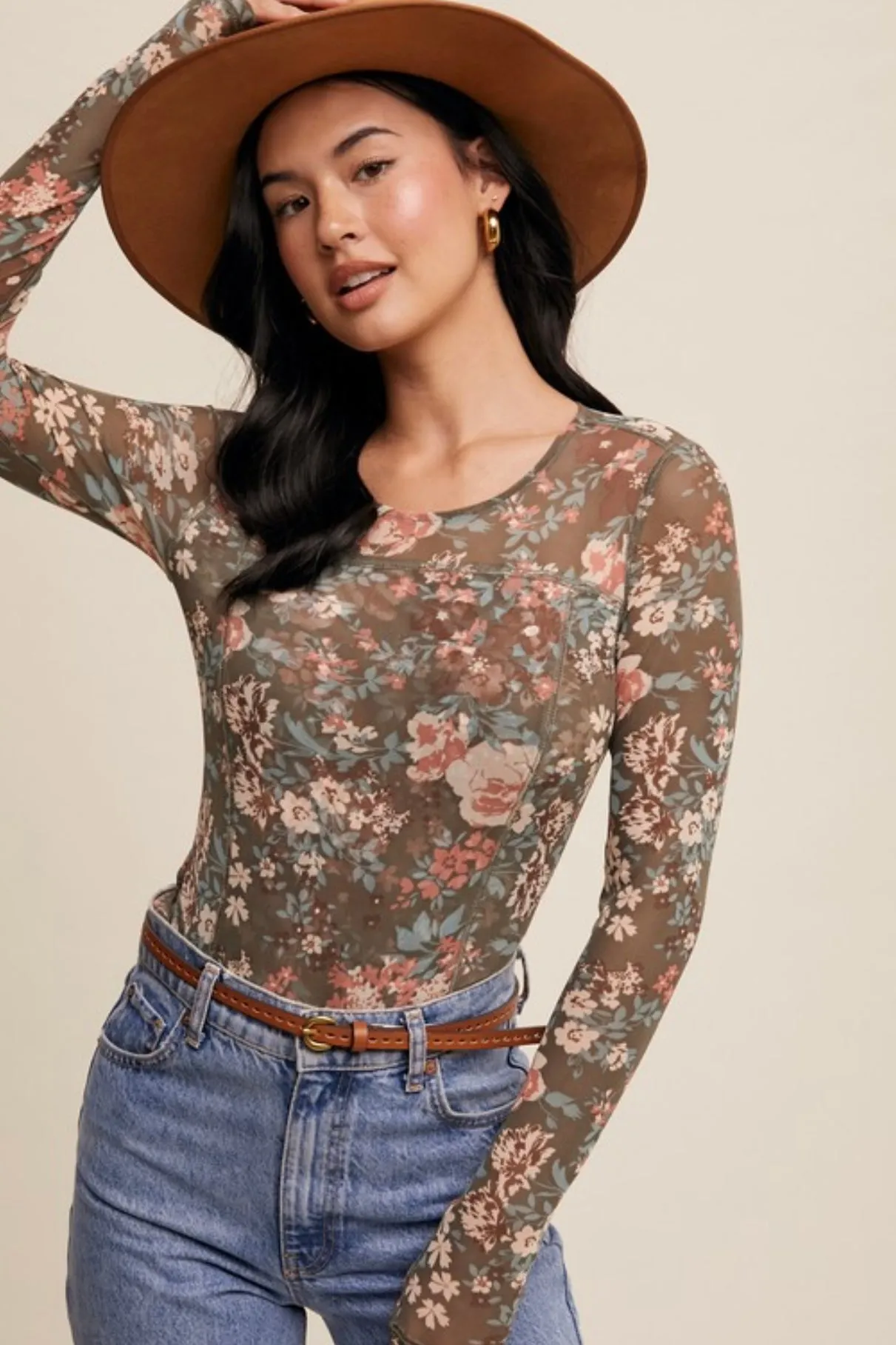 Floral Mesh Tops - 2 Colors! - FINAL SALE