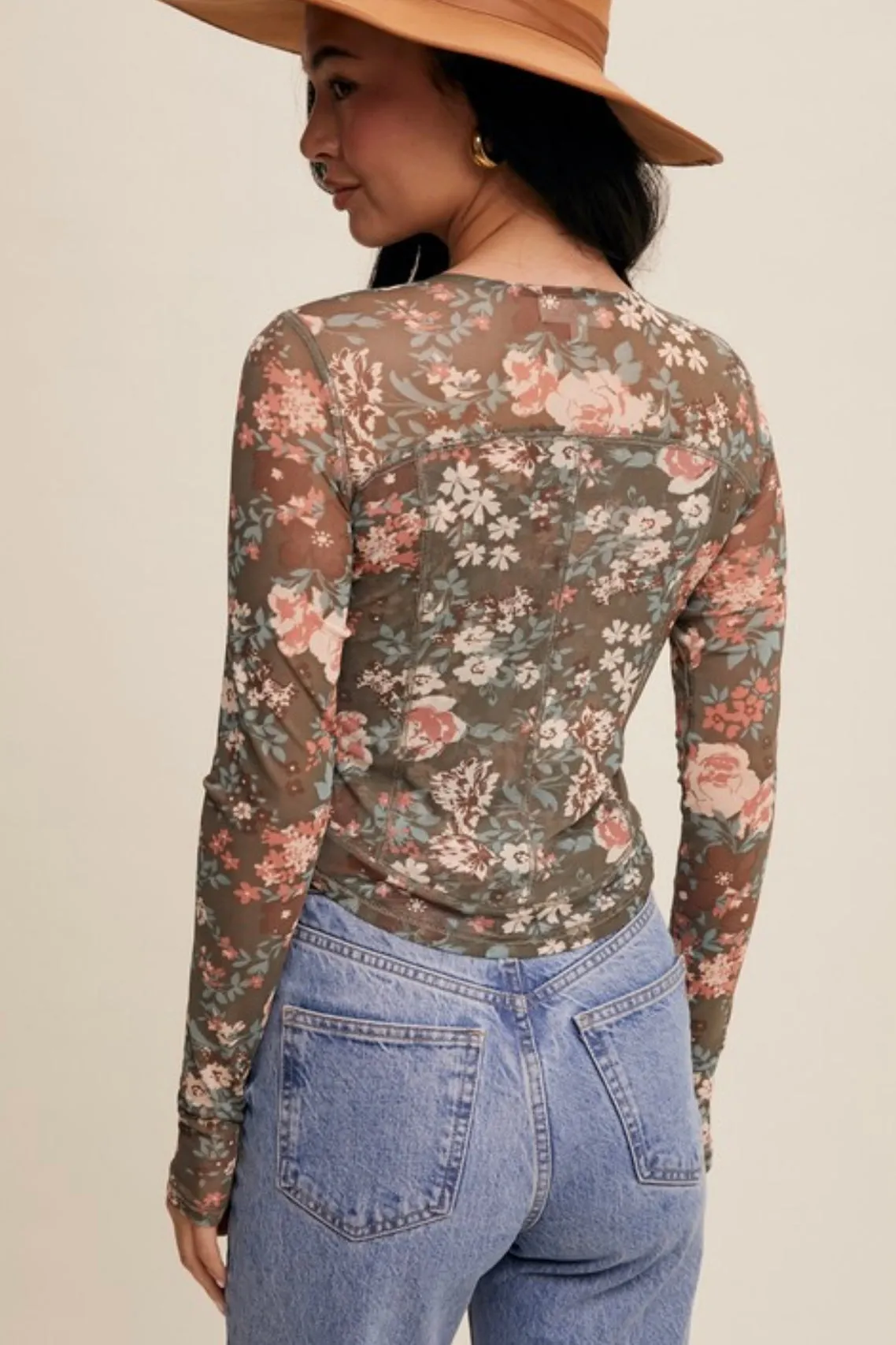 Floral Mesh Tops - 2 Colors! - FINAL SALE