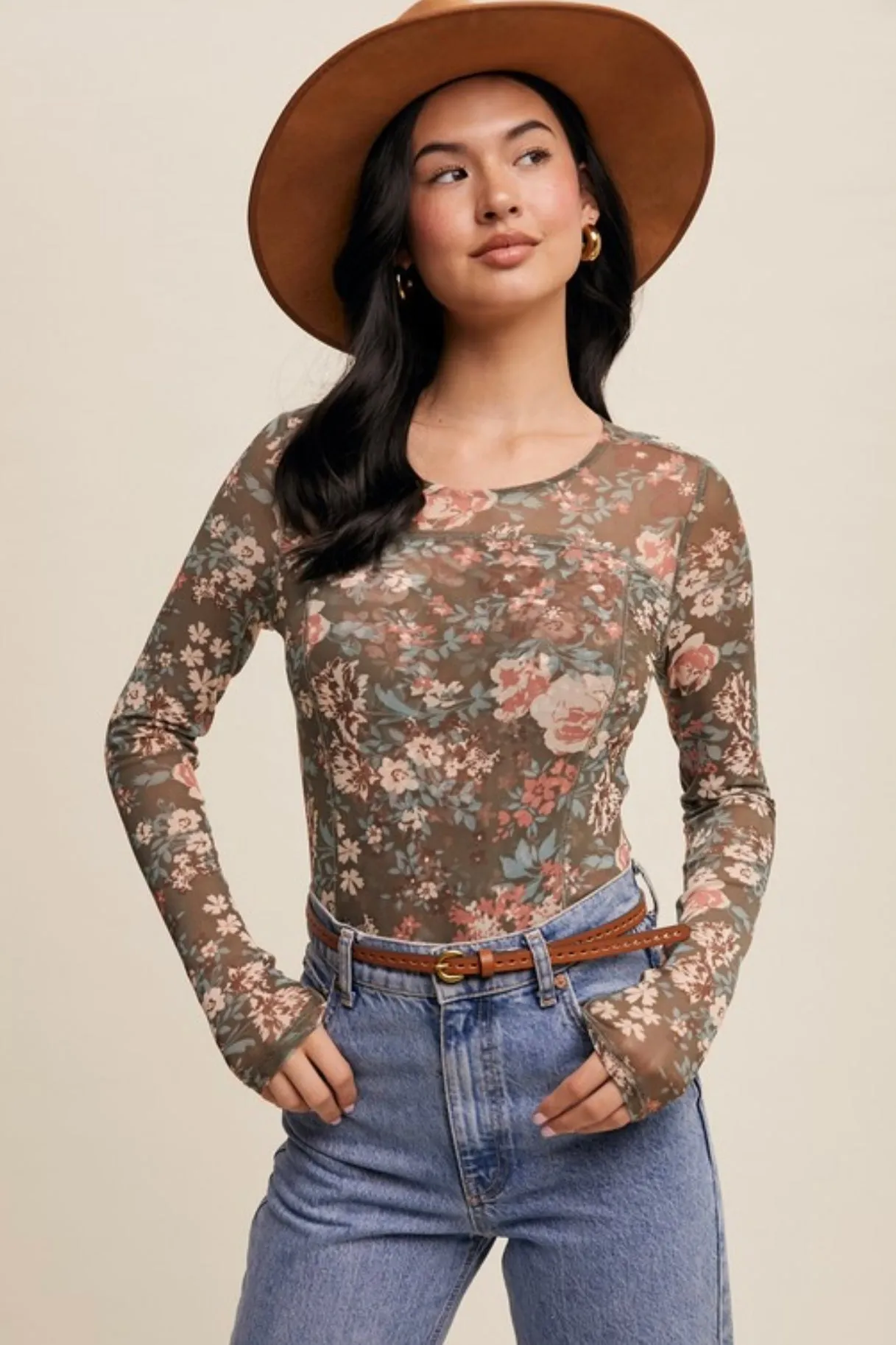 Floral Mesh Tops - 2 Colors! - FINAL SALE