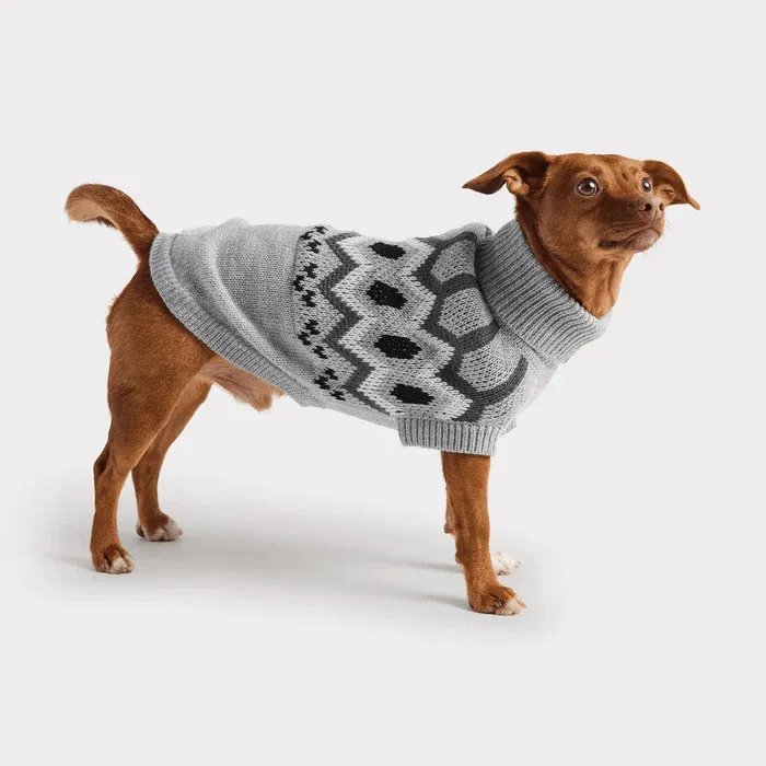 GF Pet Heritage Sweater Grey For Dogs