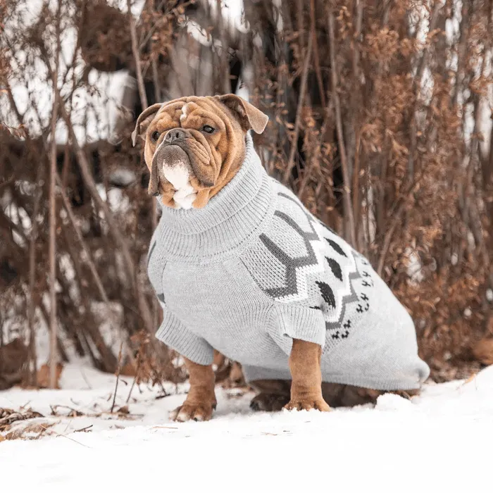 GF Pet Heritage Sweater Grey For Dogs