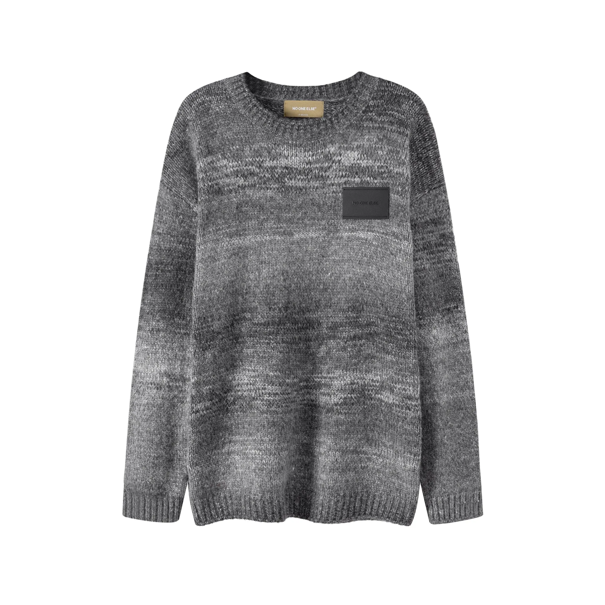 Grey Gradient Knit Sweater