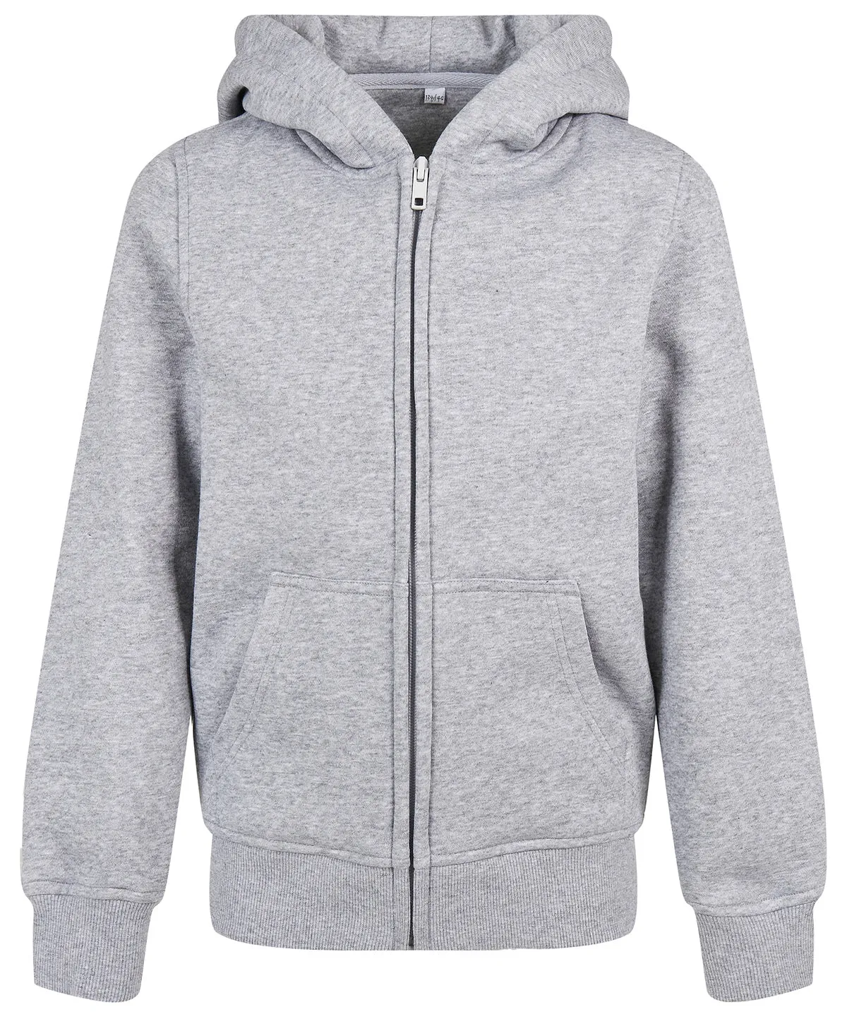 Heather Grey - Organic kids basic zip hoodie