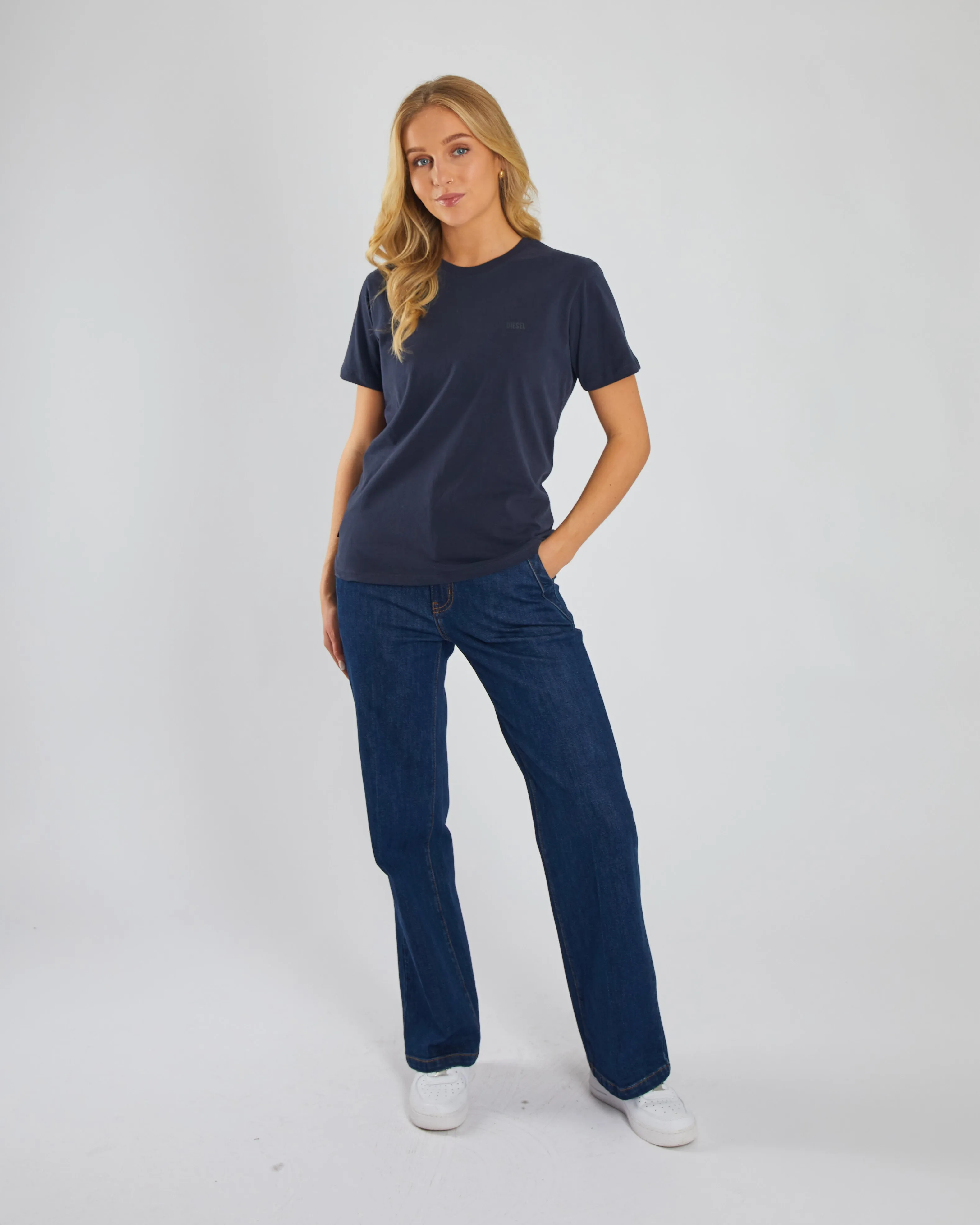 Jada Basic O Neck Navy Planet