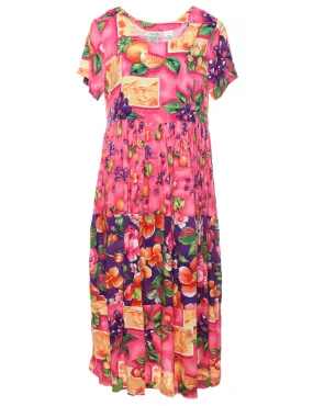 Leisure Wear Floral Print Dress - S