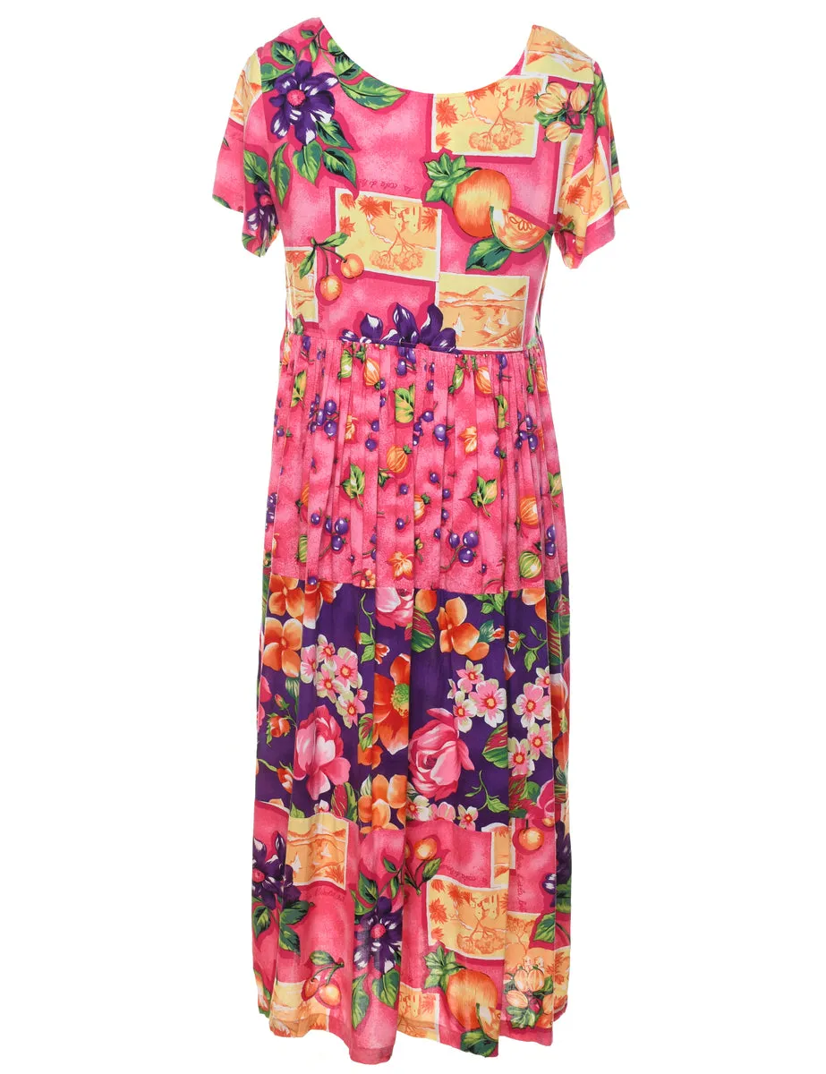 Leisure Wear Floral Print Dress - S