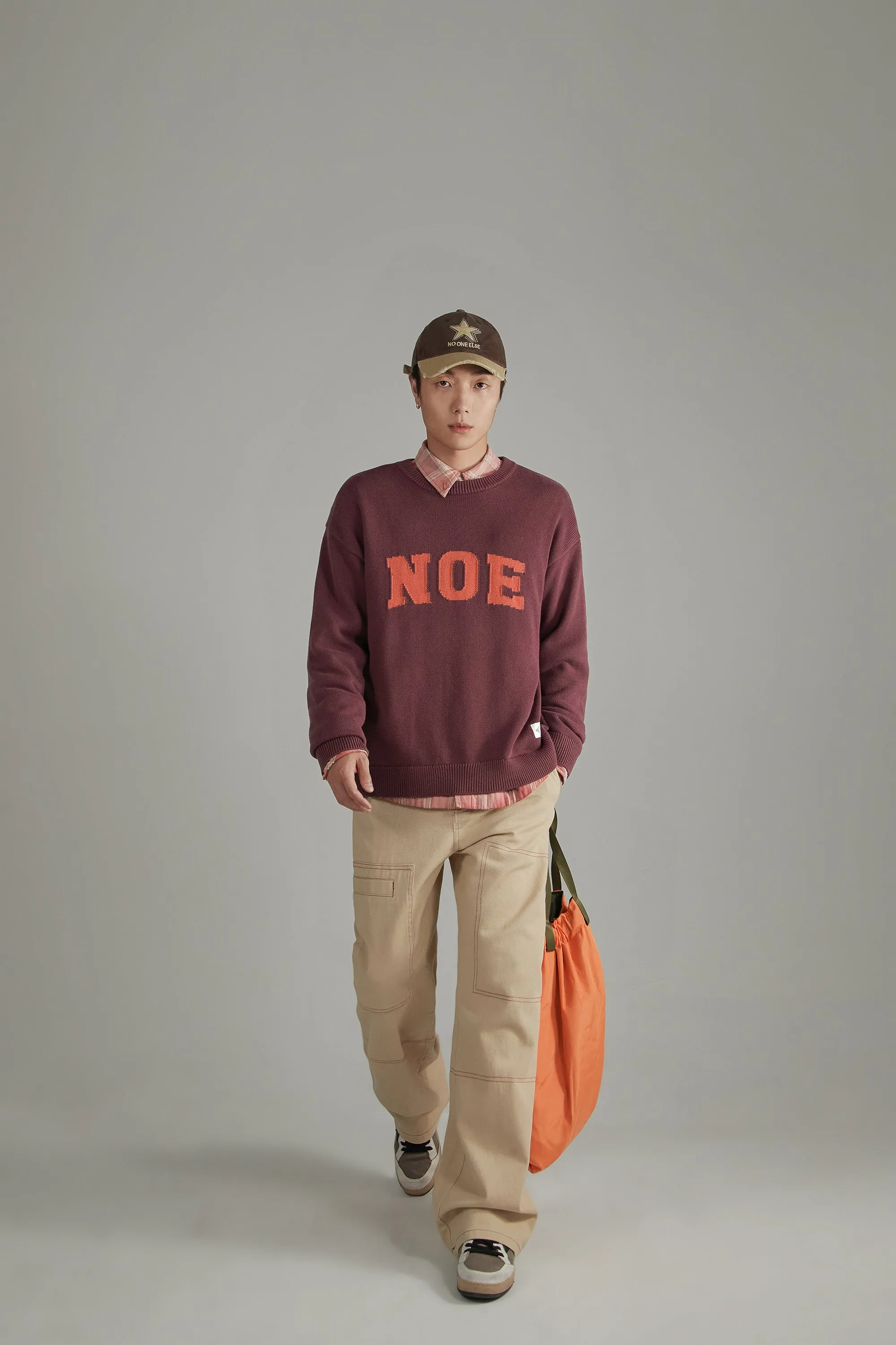 Lettering Loose Knit Sweater