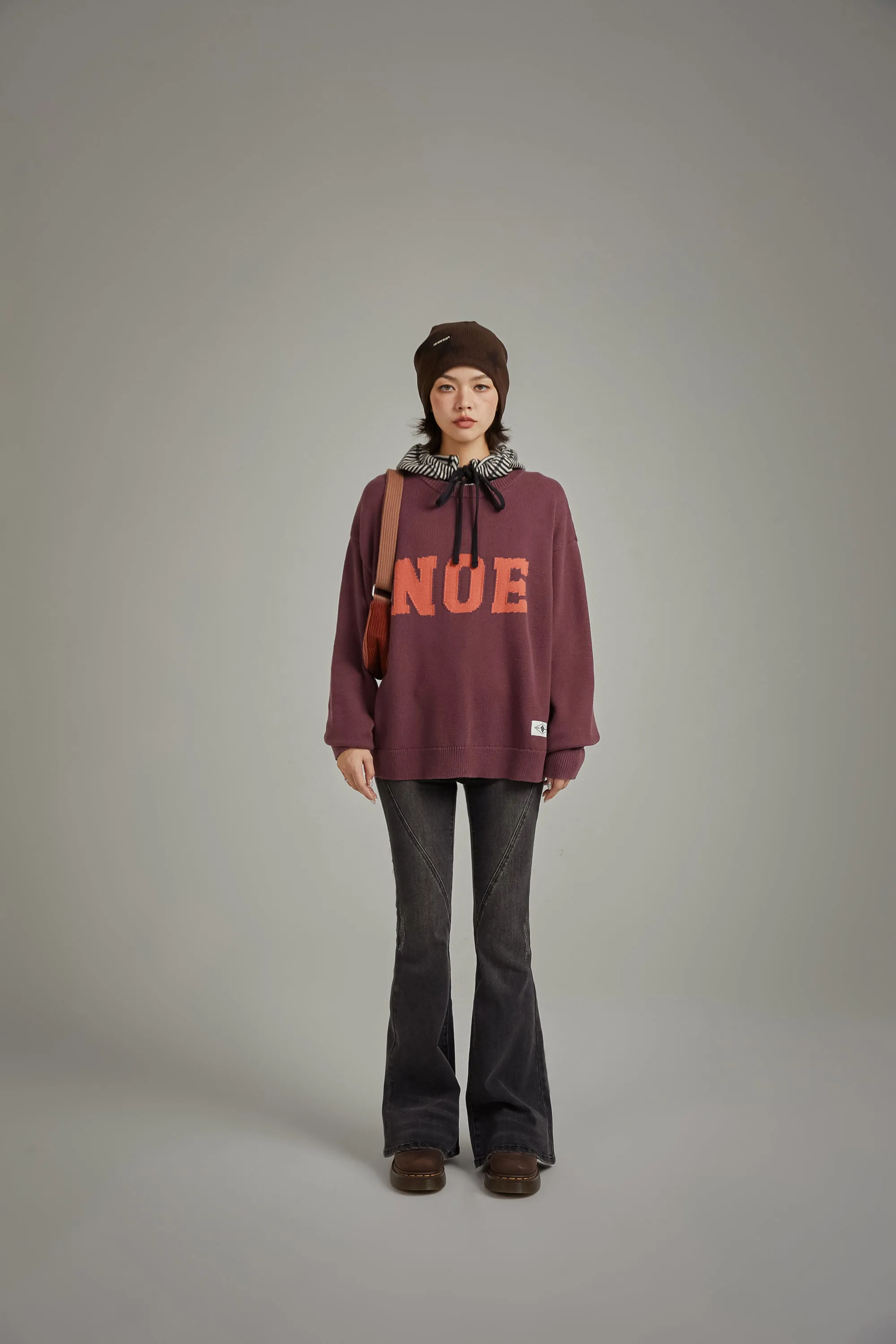 Lettering Loose Knit Sweater