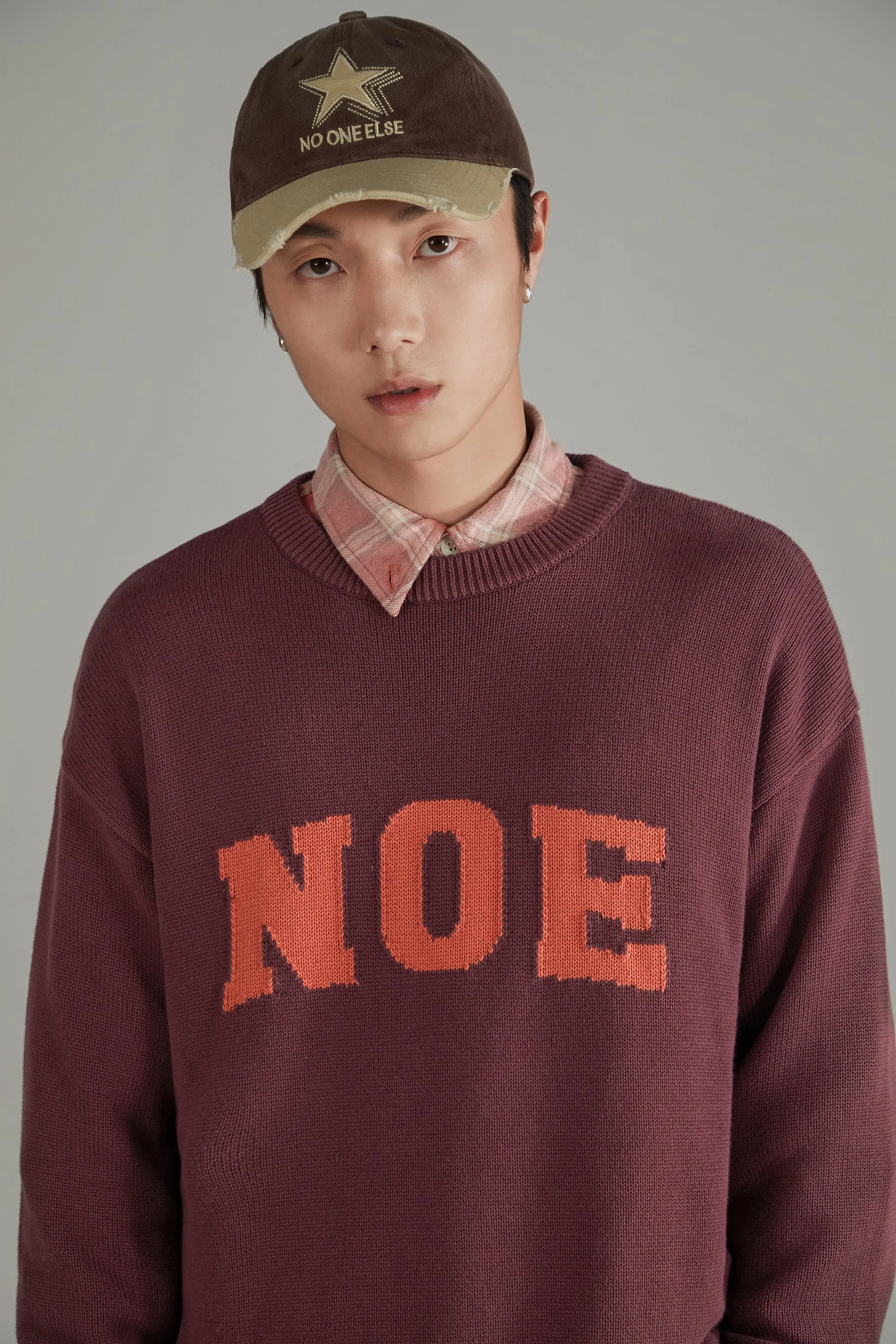 Lettering Loose Knit Sweater