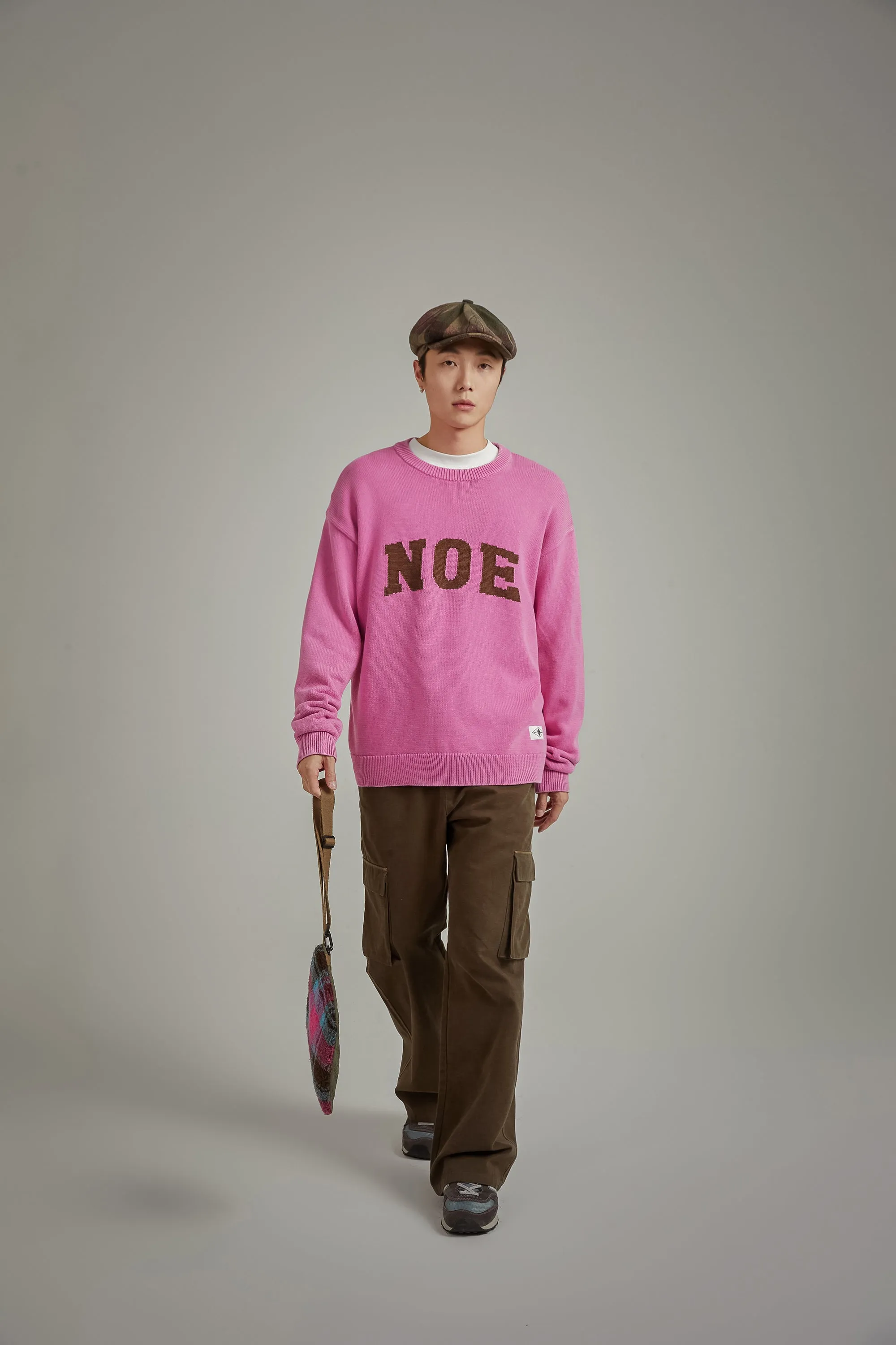 Lettering Loose Knit Sweater