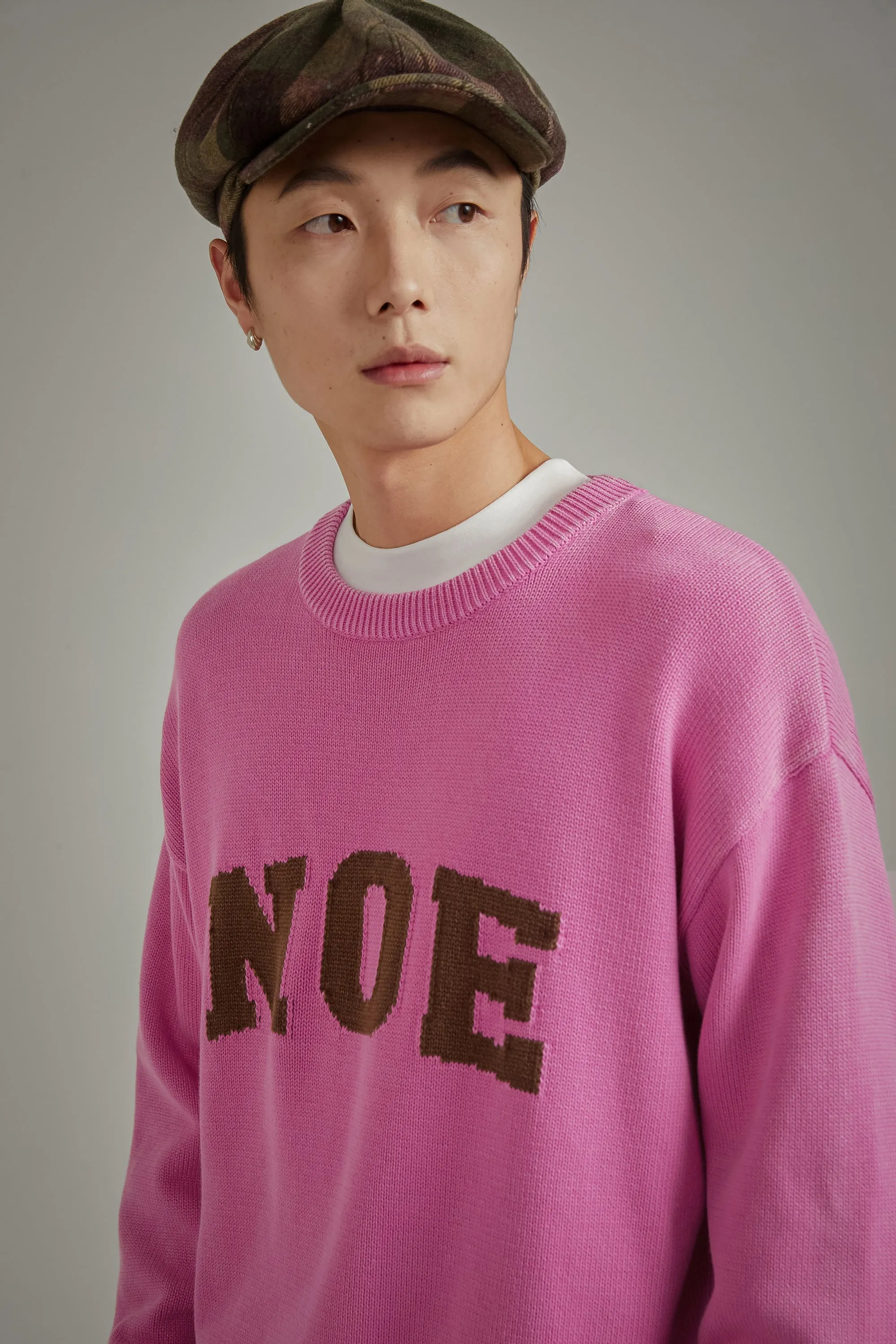 Lettering Loose Knit Sweater