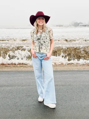 Lone Cowboy Mesh Top