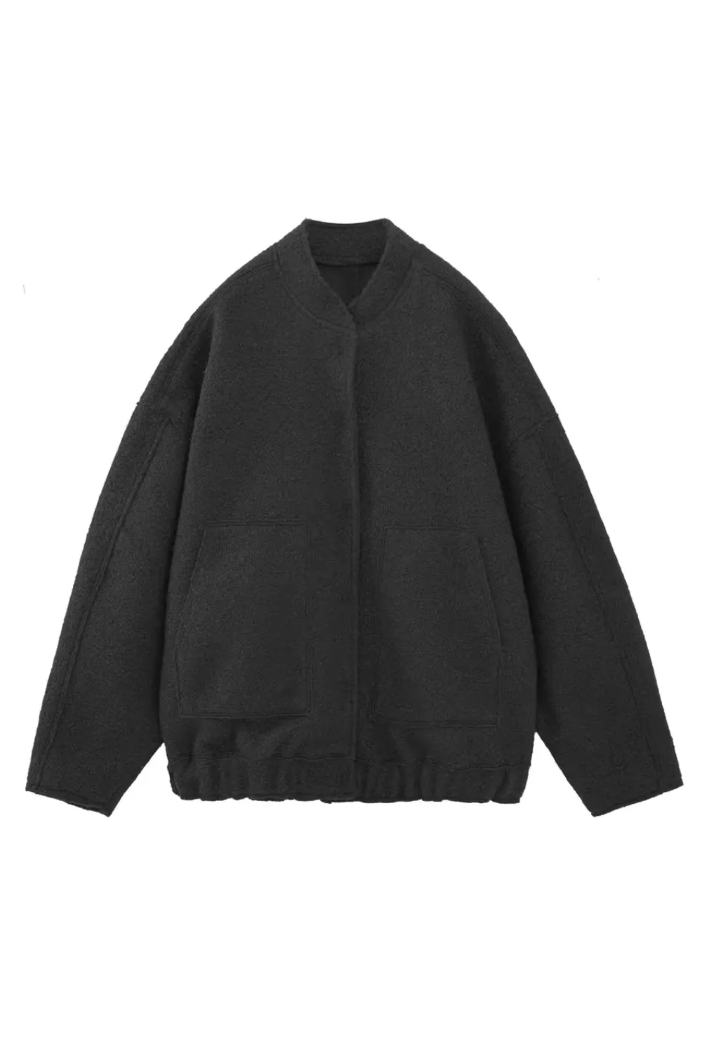 'Ophelia' Wool Effect Bomber Jacket (4 Colors)