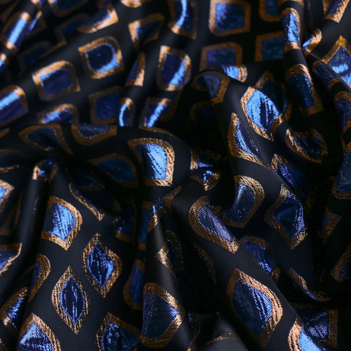 Pavona Blue Jacquard (Fused)