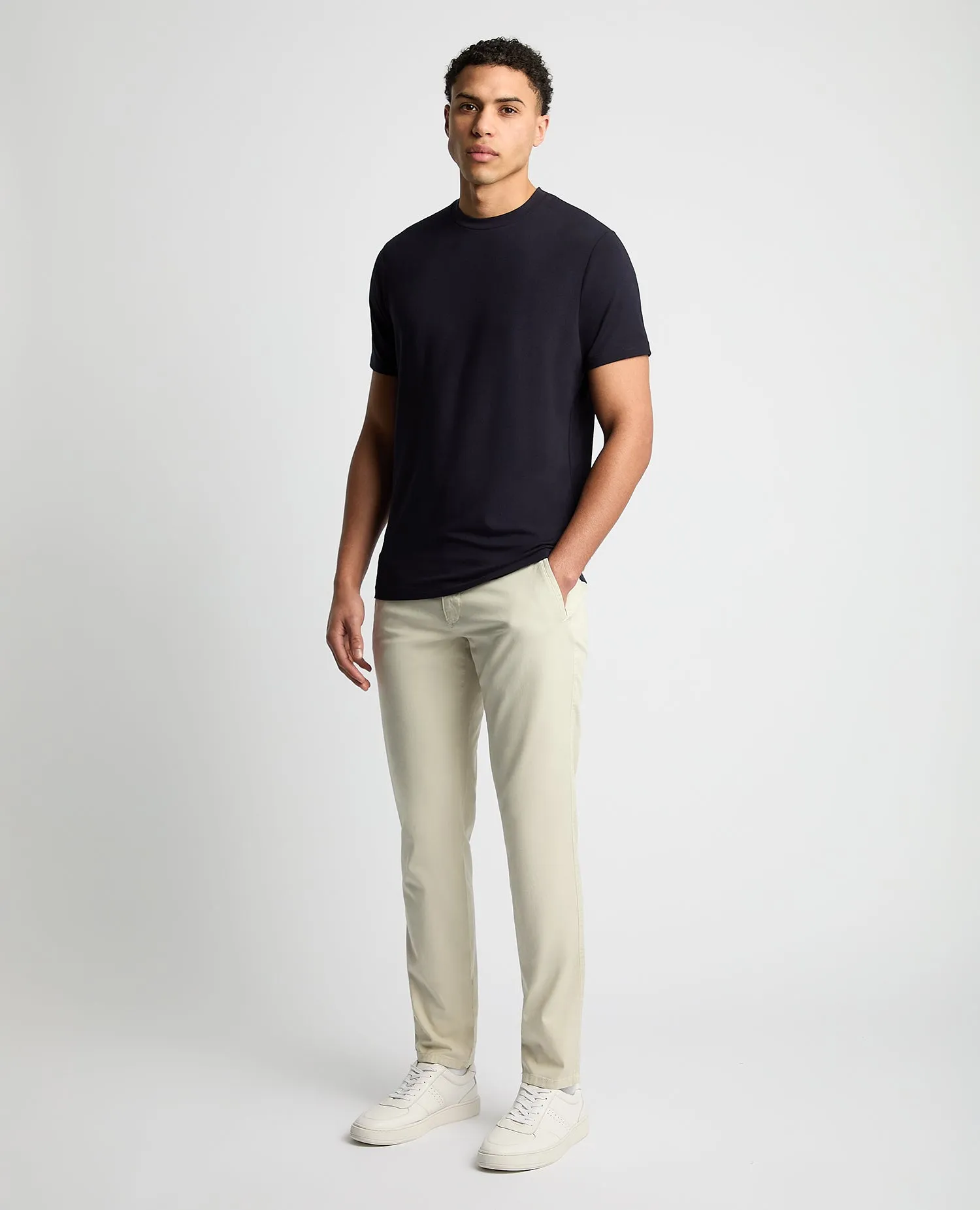 Relaxed Fit Crew Neck Tencel T-Shirt