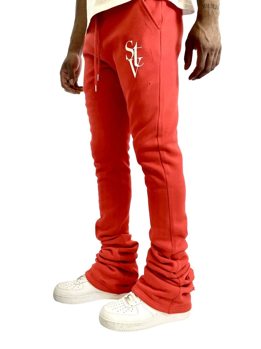 Si Tu Veux LOGO STACKED JOGGER (RED)