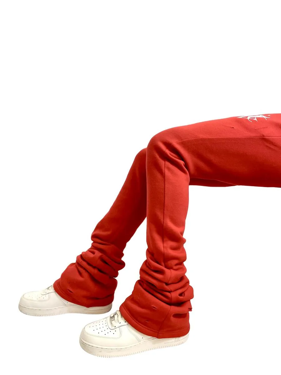 Si Tu Veux LOGO STACKED JOGGER (RED)