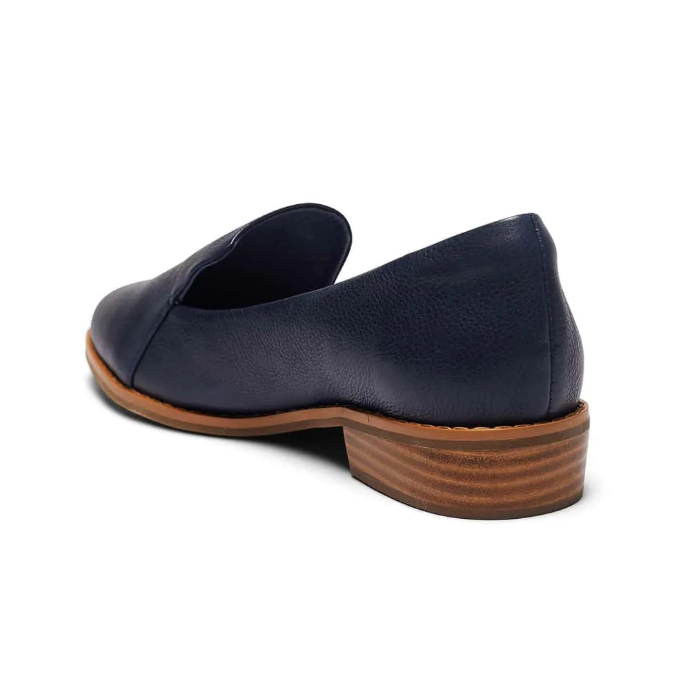 Tara Loafer in Navy Leather