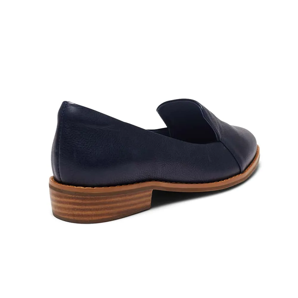 Tara Loafer in Navy Leather