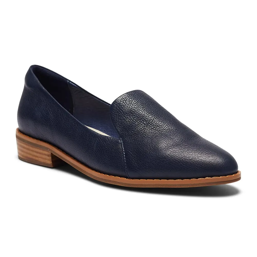 Tara Loafer in Navy Leather