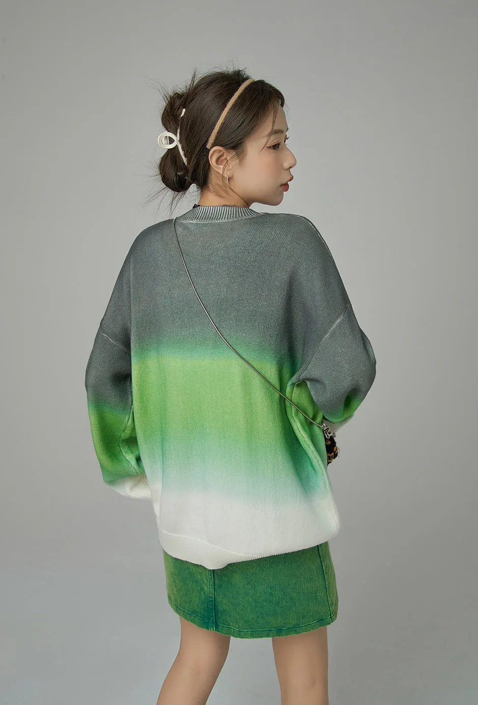 The Frist Taste Tie And Dye Knit Sweater