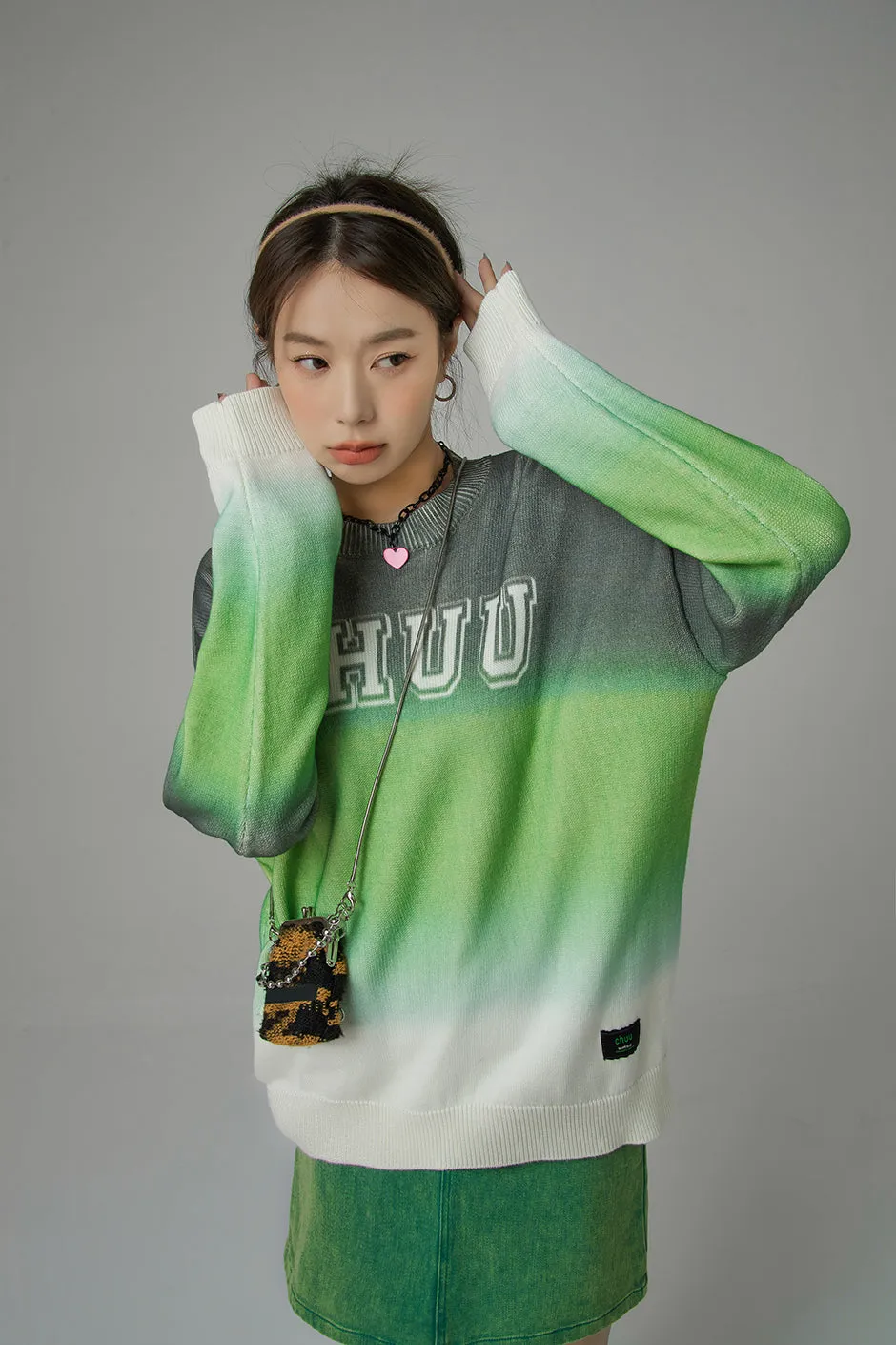 The Frist Taste Tie And Dye Knit Sweater