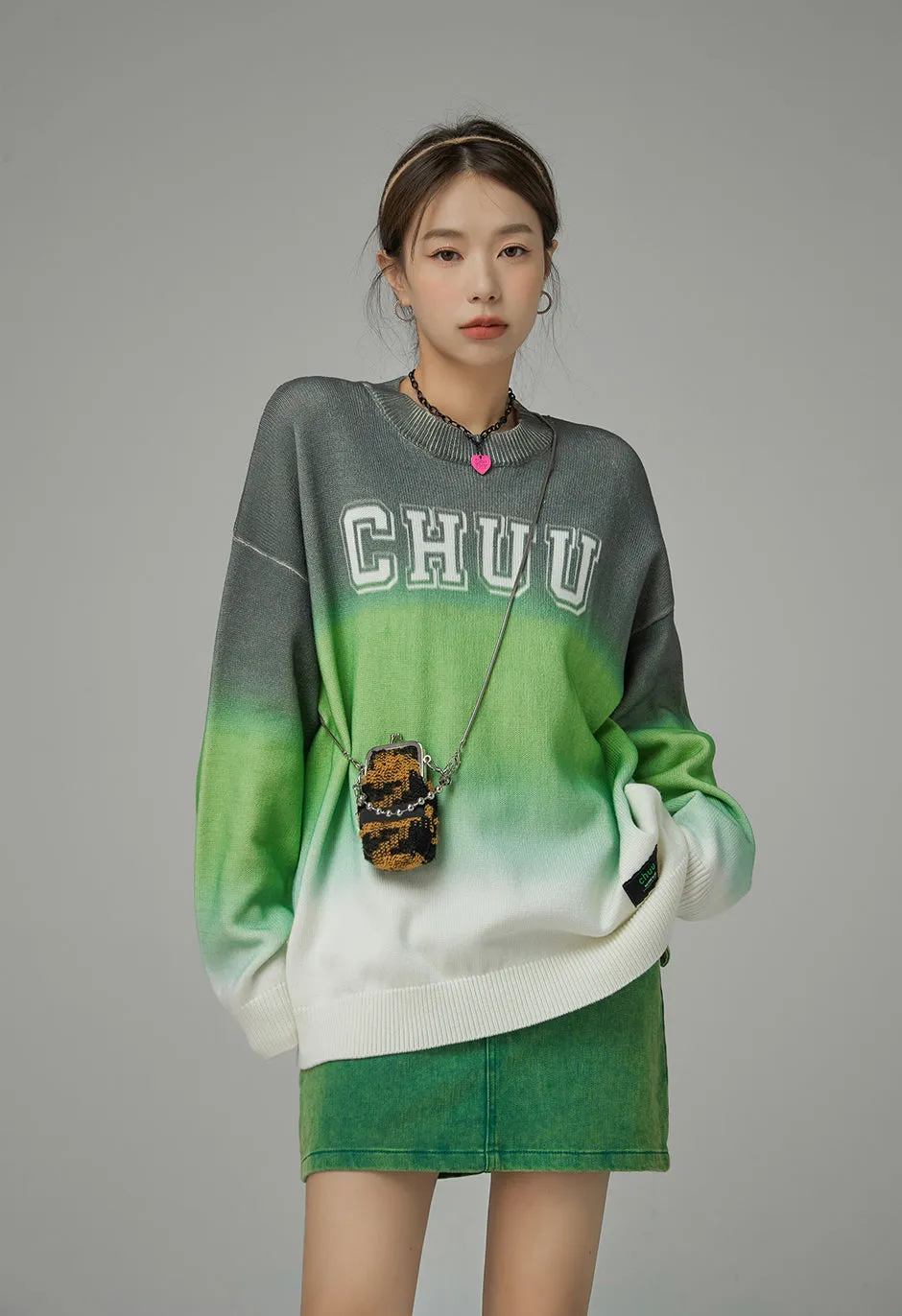 The Frist Taste Tie And Dye Knit Sweater