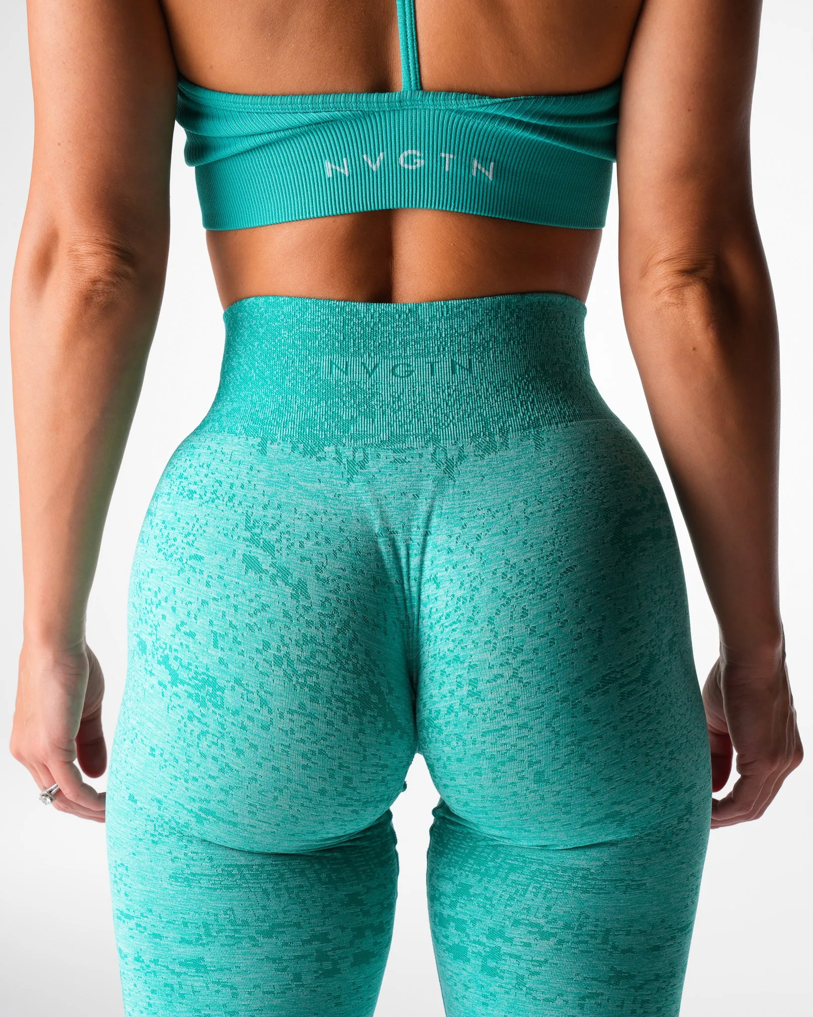 Turquoise Digital Seamless Leggings