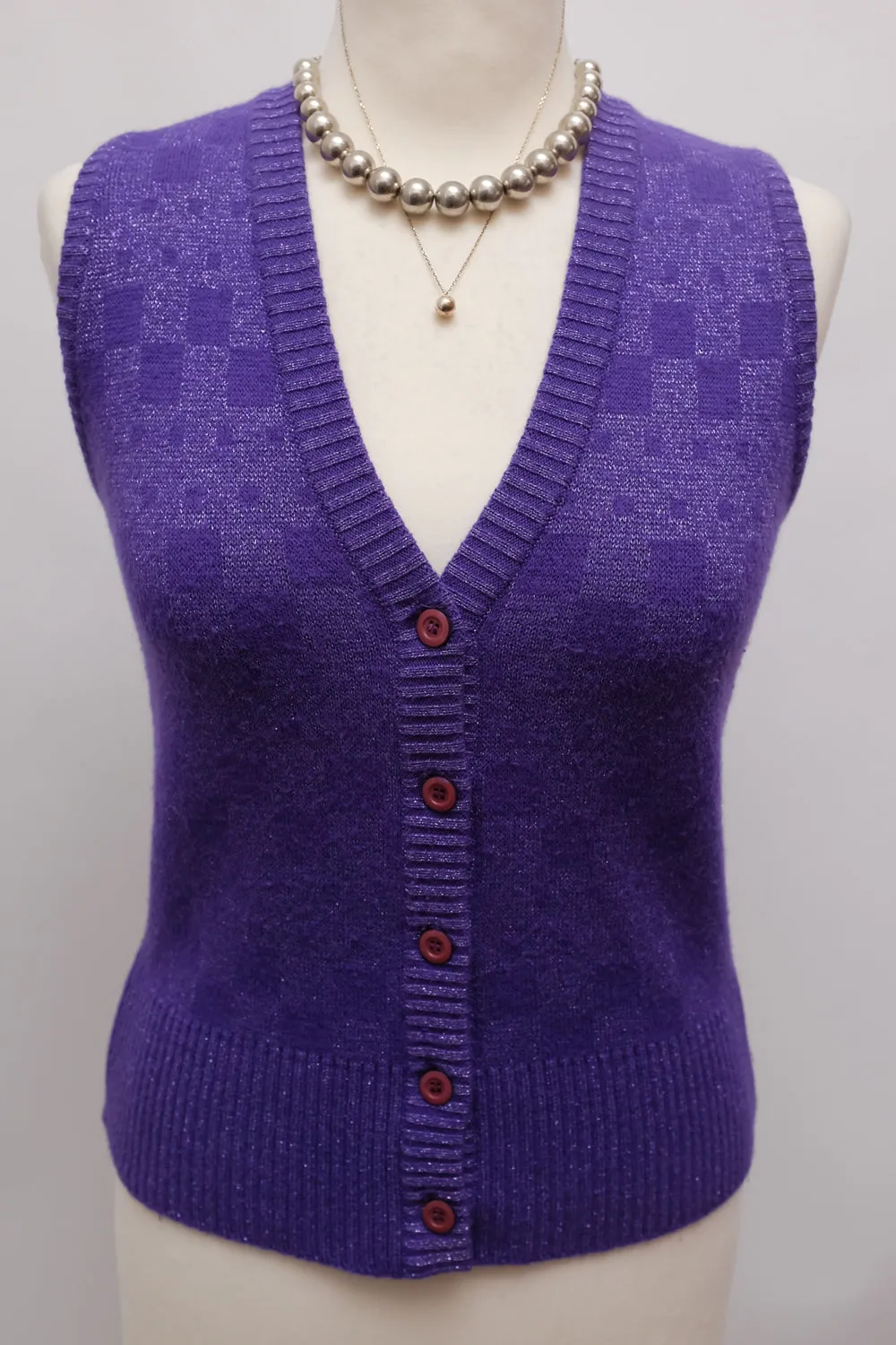 VINTAGE 1950 PURPLE KNIT VEST