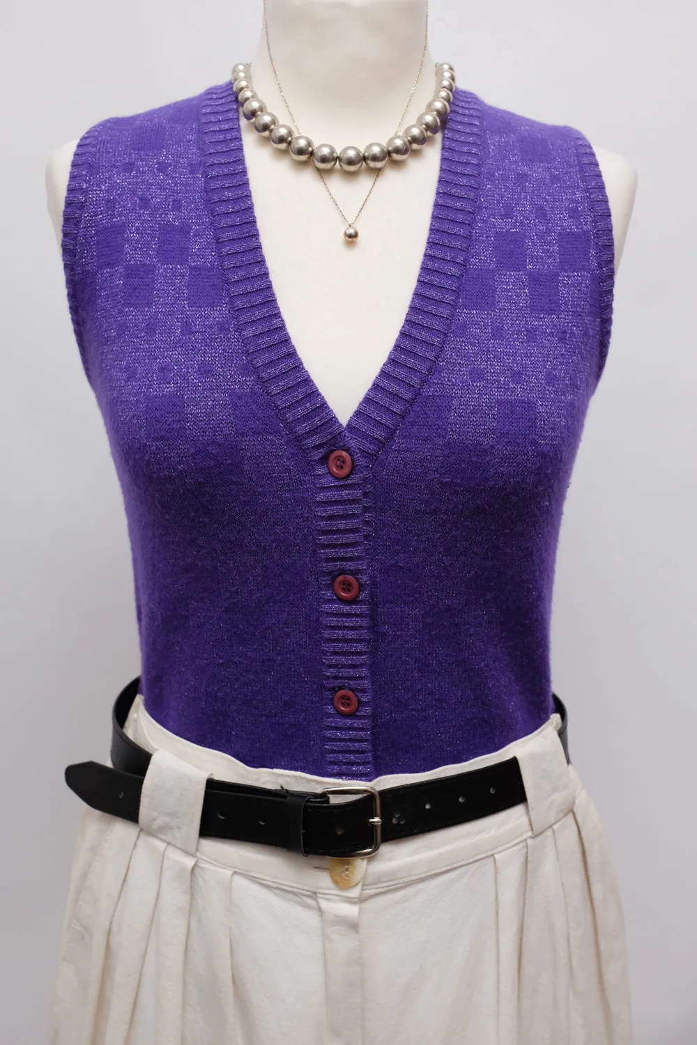 VINTAGE 1950 PURPLE KNIT VEST