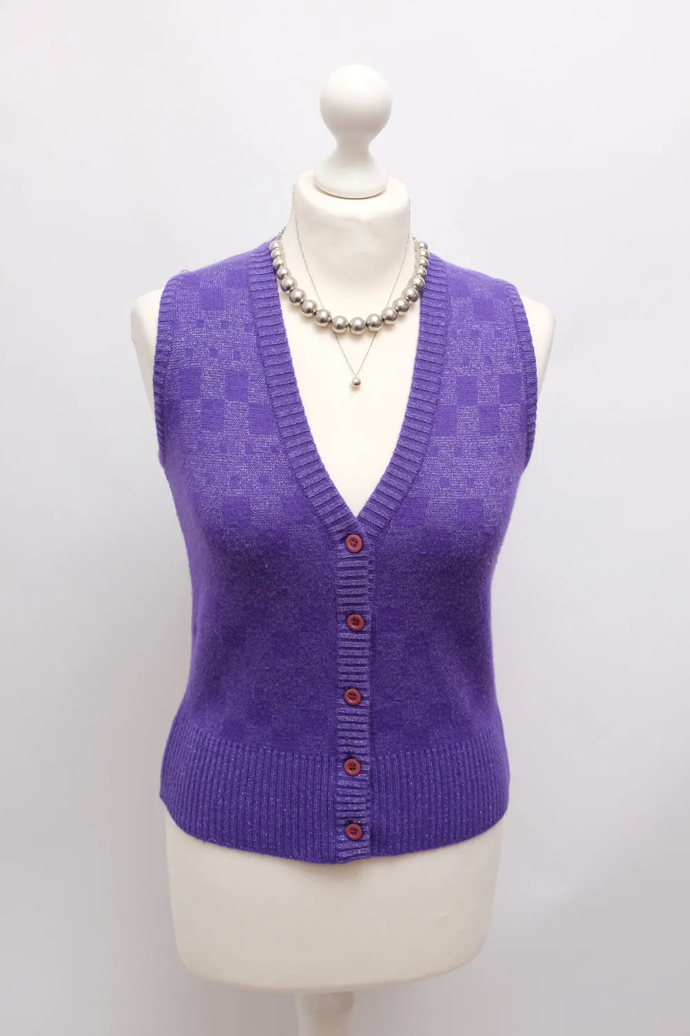 VINTAGE 1950 PURPLE KNIT VEST