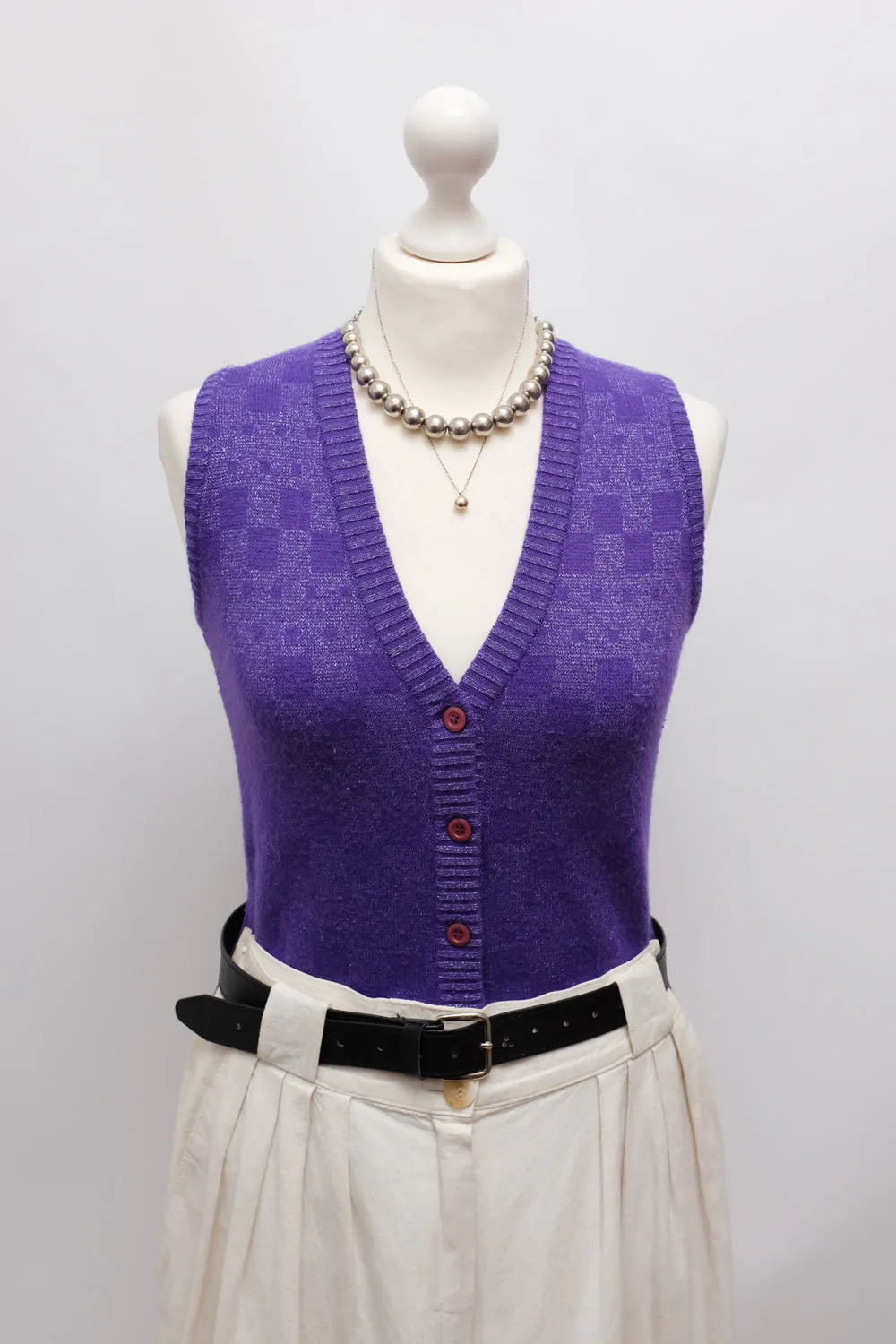 VINTAGE 1950 PURPLE KNIT VEST