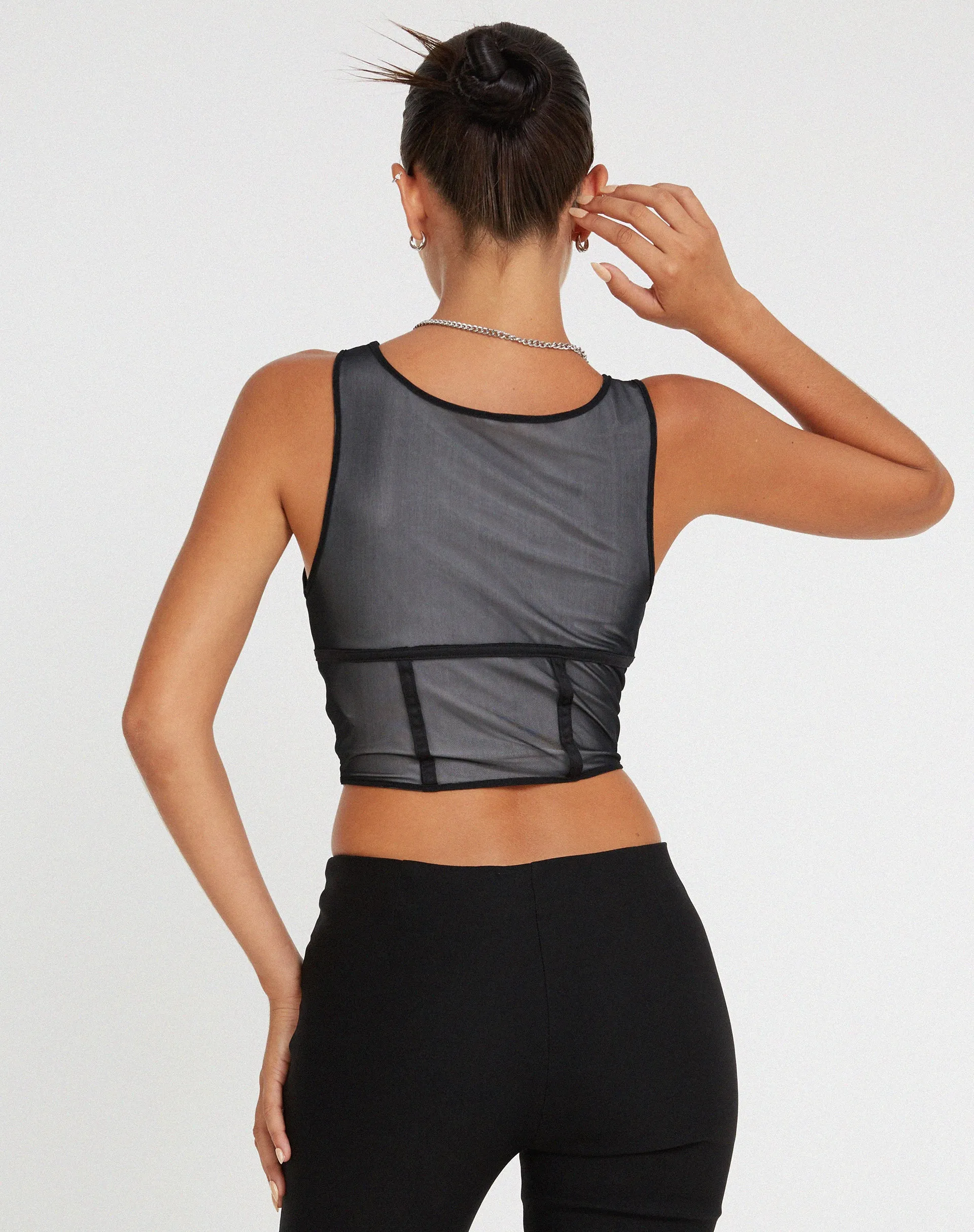 Wali Crop Top in Black