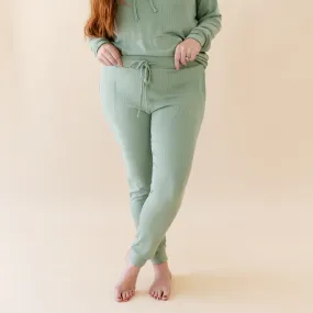 Women's Ribbed Jogger Pant in Thyme